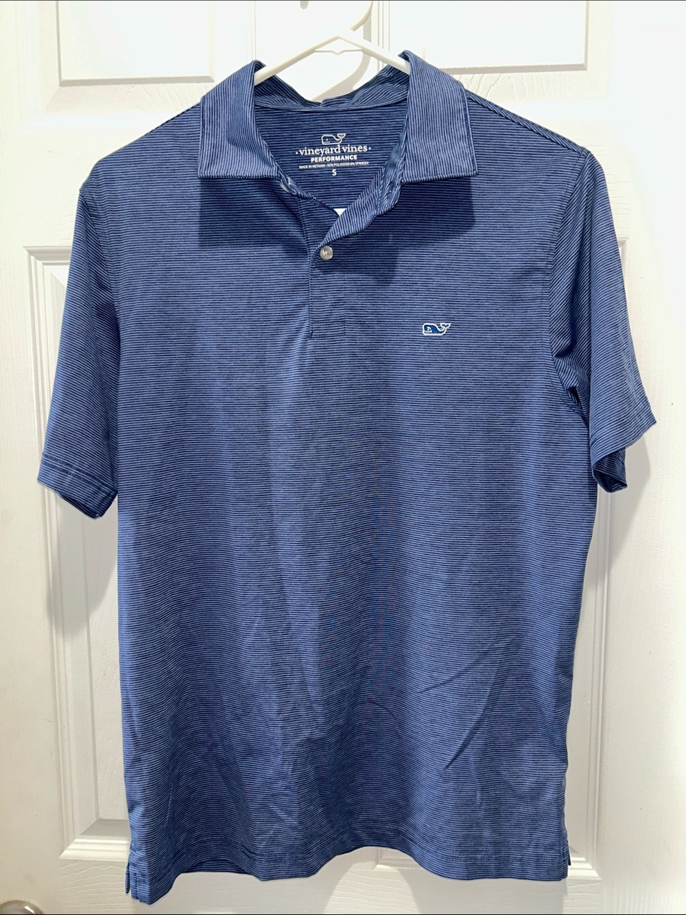 Vineyard Vines Blue Microstripe Performance Polo